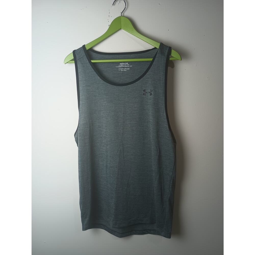 Under Armour Men’s Tech Tank Top Medium Gray Sleeveless Athletic‎ Shirt